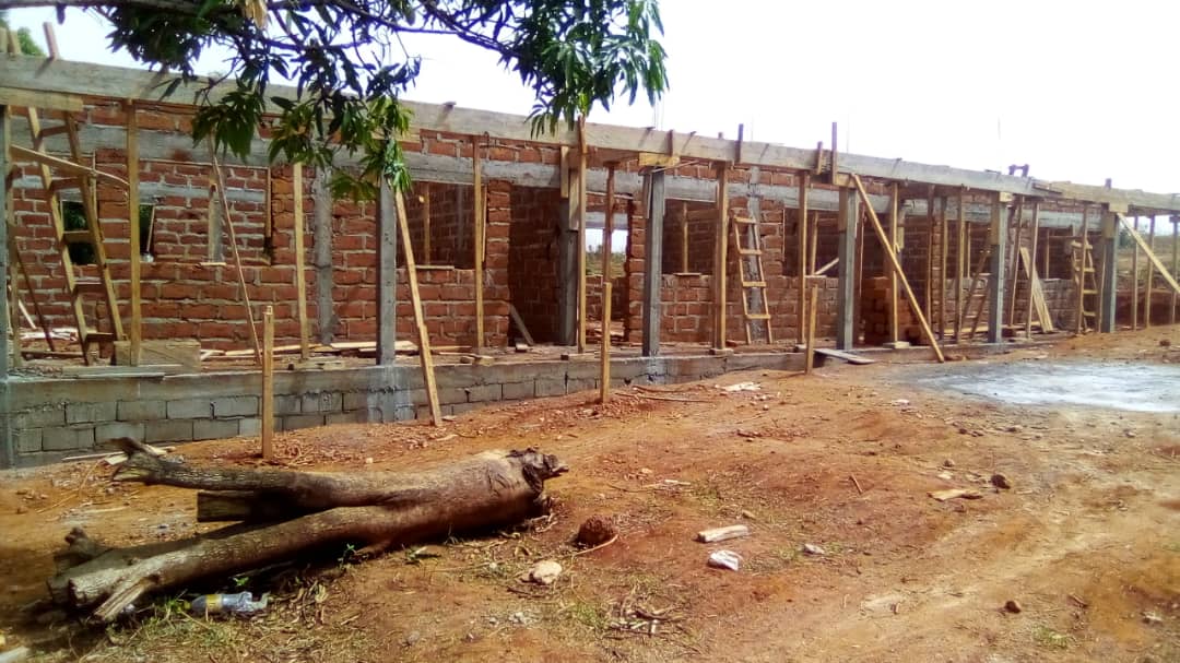 Roof structure under construction